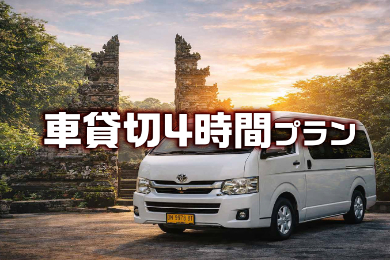 【デンパサールエリア】【日本語ガイド】
バリの観光するなら車チャーター！
4時間 貸し切りプラン
